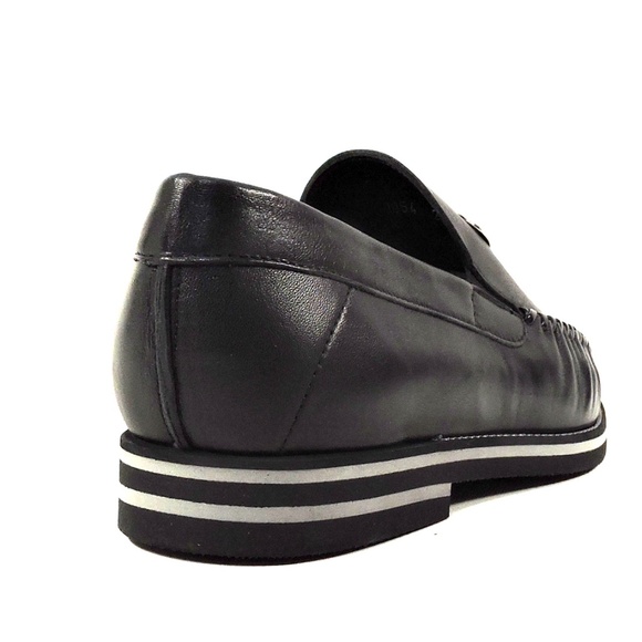 BALDININI 🇮🇹 MEN'S BLACK SOFT LEATHER COMFORT SUMMER LOAFERS - Picture 5 of 8